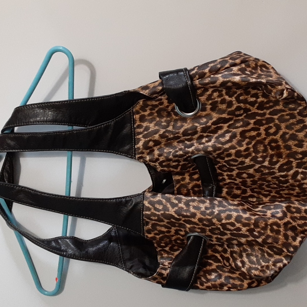Leopard  print brown  handbag tote